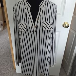 Striped Black and White Blouse